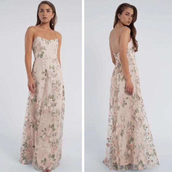 Jenny Yoo Dresses & Skirts - JENNY YOO Drew Print Enchanted Floral Blush Bridesmaid Dress Size 2